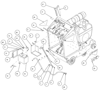 Section 03 Diagram and Parts List for MK-3026K 166449-26 MK Diamond Concrete Saw
